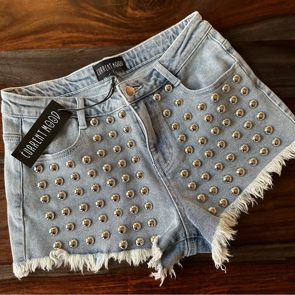 Dolls Kill Pants - Dolls Kill Stud Shorts